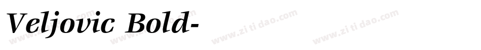 Veljovic Bold字体转换